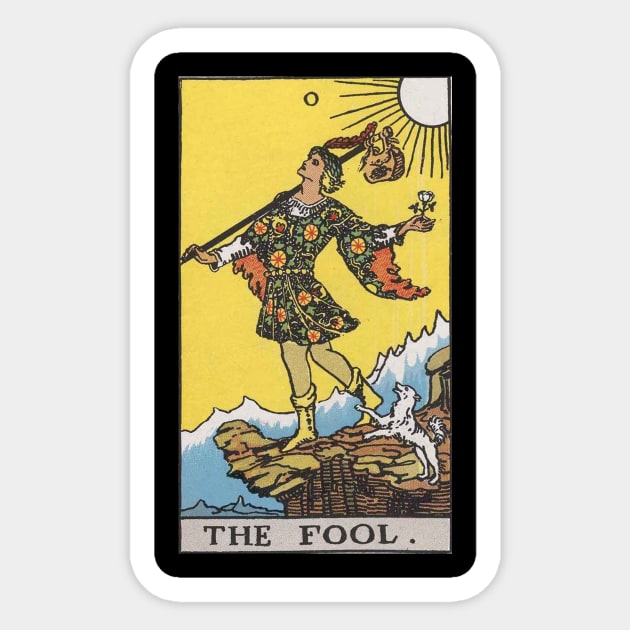 Tarot - The Fool Sticker by kaliyuga